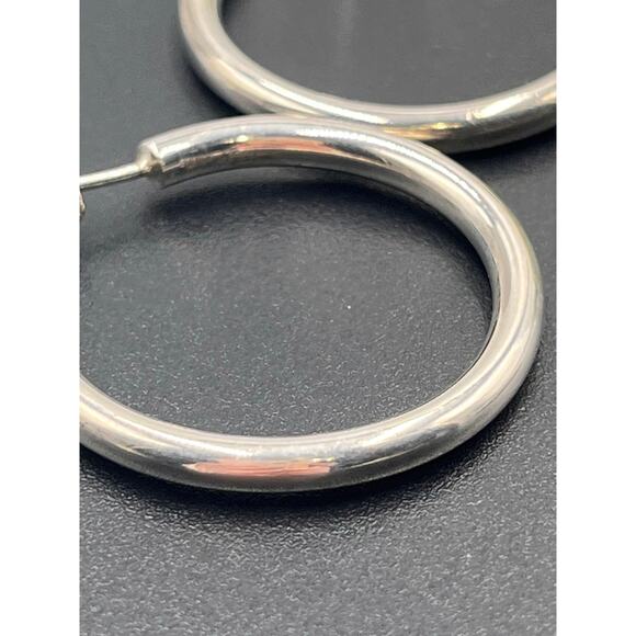 Dyadema Signed Bronze Italy Classic Hoop Earrings - Picture 7 of 9